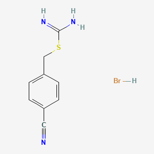 molecular formula C9H10BrN3S B10853033 S-(4-Cyanobenzyl)isothiourea hydrobromide 