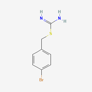 molecular formula C8H9BrN2S B10853082 2-[(4-Bromophenyl)methyl]isothiourea 