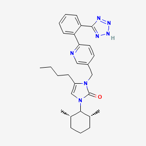 molecular formula C28H35N7O B10853162 4-Butyl-1-((1R,2R,6S)-2,6-dimethyl-cyclohexyl)-3-{6-[2-(1H-tetrazol-5-yl)-phenyl]-pyridin-3-ylmethyl}-1,3-dihydro-imidazol-2-one CAS No. 158776-83-1
