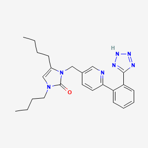 molecular formula C24H29N7O B10853185 1,4-Dibutyl-3-{6-[2-(1H-tetrazol-5-yl)-phenyl]-pyridin-3-ylmethyl}-1,3-dihydro-imidazol-2-one 