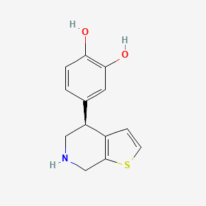 molecular formula C13H13NO2S B10853252 4-(4,5,6,7-Tetrahydro-thieno[2,3-c]pyridin-4-yl)-benzene-1,2-diol 