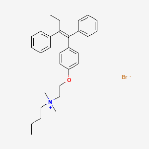molecular formula C30H38BrNO B10853386 Tamoxifen butyl bromide 
