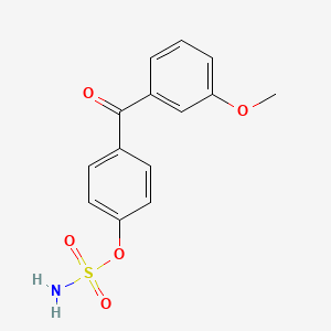 molecular formula C14H13NO5S B10853394 [4-(3-methoxybenzoyl)phenyl] sulfamate 