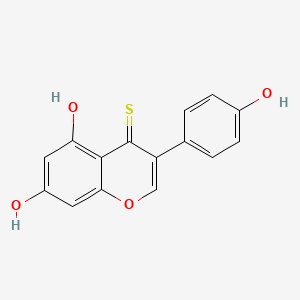 molecular formula C15H10O4S B10853452 Thiogenistein 