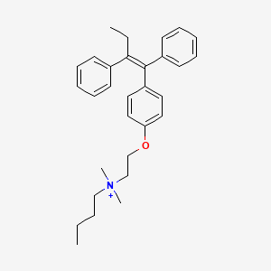 molecular formula C30H38NO+ B10853461 butyl-[2-[4-[(Z)-1,2-diphenylbut-1-enyl]phenoxy]ethyl]-dimethylazanium 