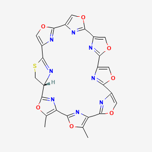 molecular formula C26H14N8O7S B10853468 (R)-Telomestatin CAS No. 265114-54-3