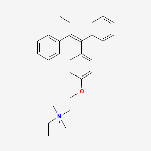 molecular formula C28H34NO+ B10853477 2-[4-[(Z)-1,2-diphenylbut-1-enyl]phenoxy]ethyl-ethyl-dimethylazanium 