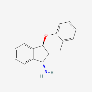 molecular formula C16H17NO B10853536 trans-3-(o-tolyloxy)-2,3-dihydro-1H-inden-1-amine 