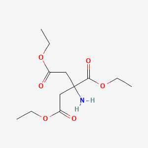 molecular formula C12H21NO6 B10853566 Triethyl 2-aminopropane-1,2,3-tricarboxylate 