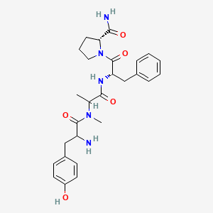 molecular formula C27H35N5O5 B10853611 Tyr-(NMe)Ala-L-Phe-D-Pro-NH2 