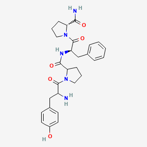 molecular formula C28H35N5O5 B10853653 Tyr-Pro-D-Phe-D-Pro-NH2 