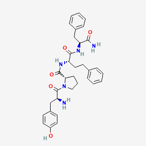 molecular formula C33H39N5O5 B10853663 Tyr-Pro-Hfe-Phe-NH2 