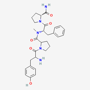 molecular formula C29H37N5O5 B10853673 Tyr-Pro-L-(NMe)Phe-D-Pro-NH2 