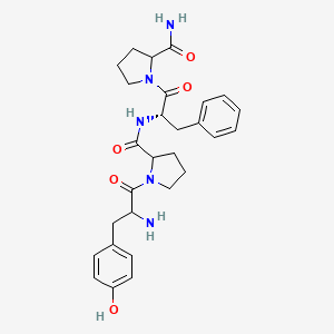 molecular formula C28H35N5O5 B10853675 Tyr-Pro-L-Phe-Pro-NH2 
