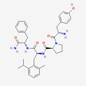 molecular formula C36H45N5O5 B10853680 Tyr-Pro-Imp-Phe-NH2 