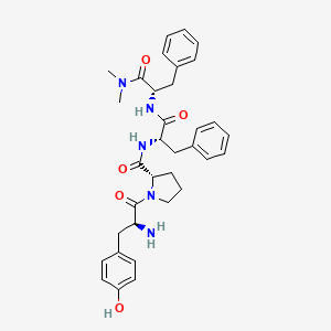 molecular formula C34H41N5O5 B10853701 Tyr-Pro-Phe-Phe-N(CH3)2 