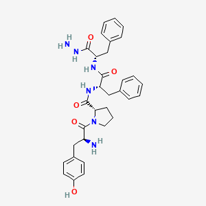 molecular formula C32H38N6O5 B10853707 Tyr-Pro-Phe-Phe-NHNH2 