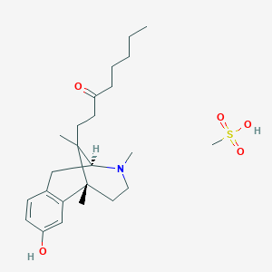 molecular formula C24H39NO5S B10853722 Tonazocine mesilate 