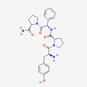 molecular formula C27H33N5O5 B10853733 Tyr-Pro-Phg-Pro-NH2 