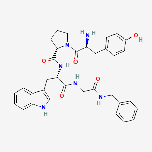 molecular formula C34H38N6O5 B10853744 Tyr-Pro-Trp-Gly-Bn 