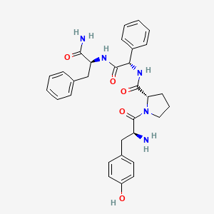 molecular formula C31H35N5O5 B10853762 Tyr-Pro-Phg-Phe-NH2 