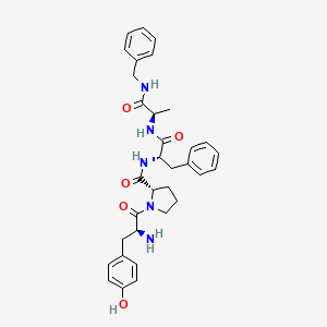 molecular formula C33H39N5O5 B10853798 Tyr-Pro-Phe-D-Ala-Bn 