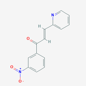 molecular formula C14H10N2O3 B10853831 1-(3-Nitrophenyl)-3-(pyridin-2-yl)prop-2-en-1-one 