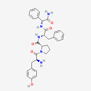 molecular formula C31H35N5O5 B10853833 Tyr-Pro-Phe-D-Phg-NH2 