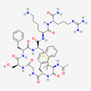 molecular formula C49H69N13O10S2 B10853870 Y-c[D-Pen-(2')Nal-GSFC]KR-NH2 