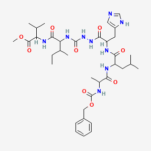 molecular formula C36H55N9O9 B10853892 Z-Ala-Leu-His-Agly-Ile-Val-OMe 