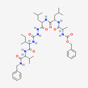 molecular formula C42H64N8O8 B10853906 Z-Ala-Leu-lle-Agly-Ile-Val-NHBzl 