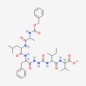 molecular formula C39H57N7O9 B10853926 Z-Ala-Leu-Phe-Agly-Ile-Val-OMe 