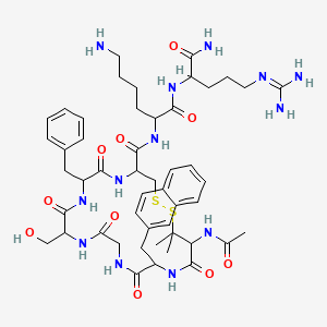 molecular formula C49H69N13O10S2 B10853935 Ac-DL-Pen(1)-DL-2Nal-Gly-DL-Ser-DL-Phe-DL-Cys(1)-DL-Lys-DL-Arg-NH2 