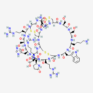 molecular formula C81H123N33O25S6 B10853957 Zrccncsskwcrdhsrcc 