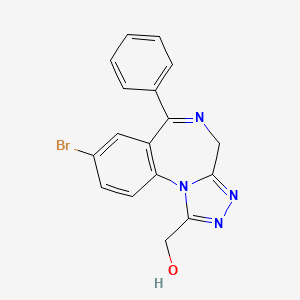 molecular formula C17H13BrN4O B10853964 (8-bromo-6-phenyl-4H-[1,2,4]triazolo[4,3-a][1,4]benzodiazepin-1-yl)methanol 
