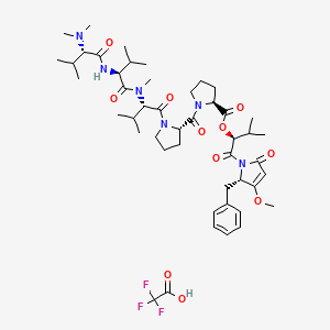 molecular formula C47H69F3N6O11 B10853971 Dolastatin 15 (trifluoroacetate salt) 