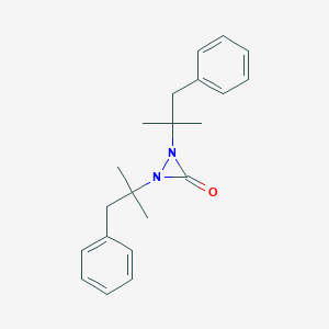 molecular formula C21H26N2O B010854 Diaziridinone, bis(1,1-dimethyl-2-phenylethyl)- CAS No. 19694-14-5