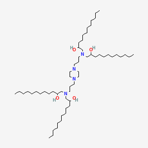 molecular formula C58H120N4O4 B10854027 1-[3-[4-[3-[Bis(2-hydroxydodecyl)amino]propyl]piperazin-1-yl]propyl-(2-hydroxydodecyl)amino]dodecan-2-ol 