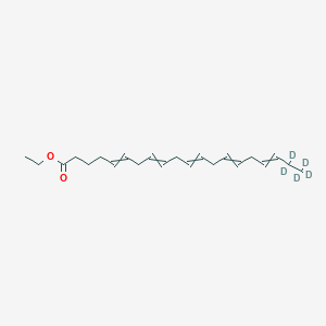 molecular formula C22H34O2 B10854082 Ethyl 19,19,20,20,20-pentadeuterioicosa-5,8,11,14,17-pentaenoate 
