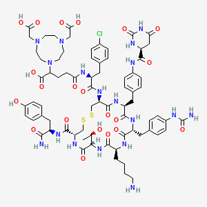 molecular formula C73H95ClN18O21S2 B10854226 Satoreotide trizoxetan CAS No. 1638746-88-9