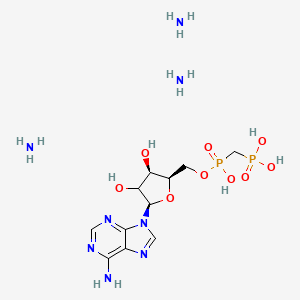 molecular formula C11H26N8O9P2 B10854355 MethADP (triammonium) 