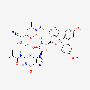 molecular formula C47H60N7O10P B10854454 DMT-2'O-MOE-rG(ib) Phosphoramidite 