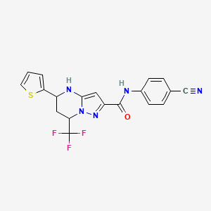 molecular formula C19H14F3N5OS B10854482 H1Pvat 