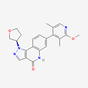 molecular formula C22H22N4O3 B10854518 (R)-Irsenontrine 