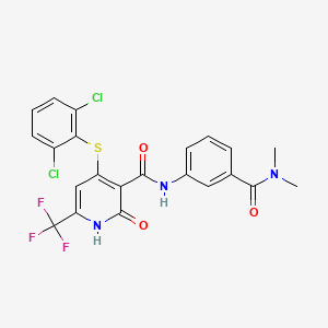 molecular formula C22H16Cl2F3N3O3S B10854704 NRX-103095 