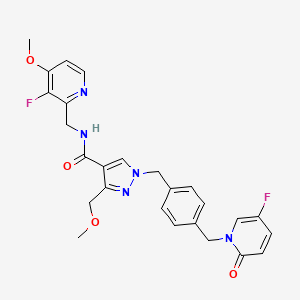 molecular formula C26H25F2N5O4 B10854778 Feniralstat CAS No. 2166320-76-7