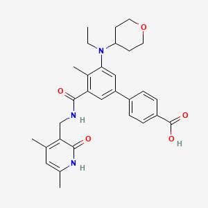 molecular formula C30H35N3O5 B10854843 Tazemetostat de(methyl morpholine)-COOH 