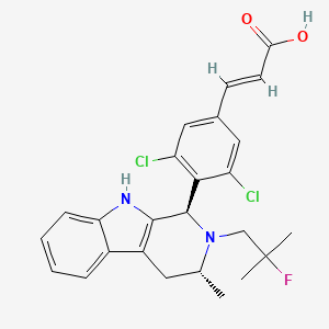 molecular formula C25H25Cl2FN2O2 B10854881 Taragarestrant CAS No. 2118899-51-5