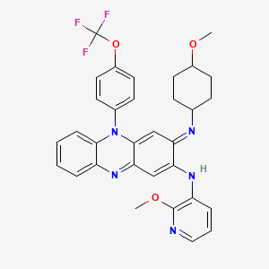molecular formula C32H30F3N5O3 B10854959 TBI-166 CAS No. 1353734-12-9