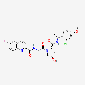 molecular formula C26H26ClFN4O5 B10854971 CAM833 